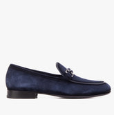 The Brooks Navy Suede Bit Loafer Shoe