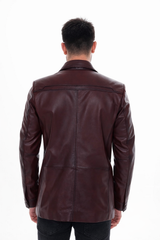 The Ravenna Burgundy Leather Jacket