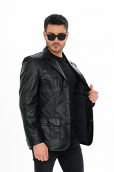 The Ravenna Black Leather Jacket