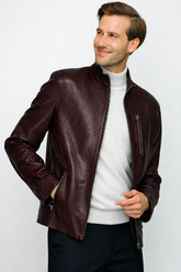 The Blanchard Burgundy Leather Jacket
