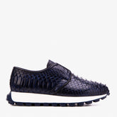 The Obsidian Navy Python Leather Sneaker