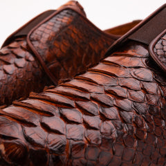 The Obsidian Tan Python Leather Sneaker