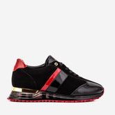 The Inferno Black Red Leather Sneaker