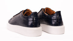 The Dublin Blue Leather Sneaker