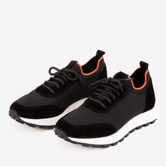 The Berlin Black Suede Leather Sneaker
