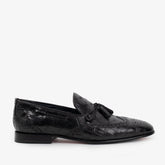 The Istanbul Black Leather Tassel Loafer Shoe