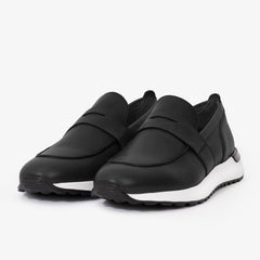 The Lara Black Leather Sneaker