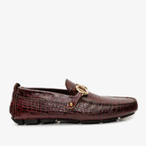 The Pisa Burgundy Leather Bit Drive Loafer Shoe