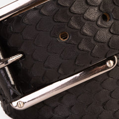 The Caesars Black Leather Belt