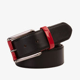 The Maratea Black Red Leather Belt