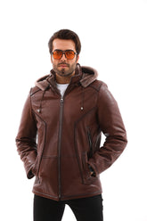 The Bergamo Brown Shearling Leather Jacket
