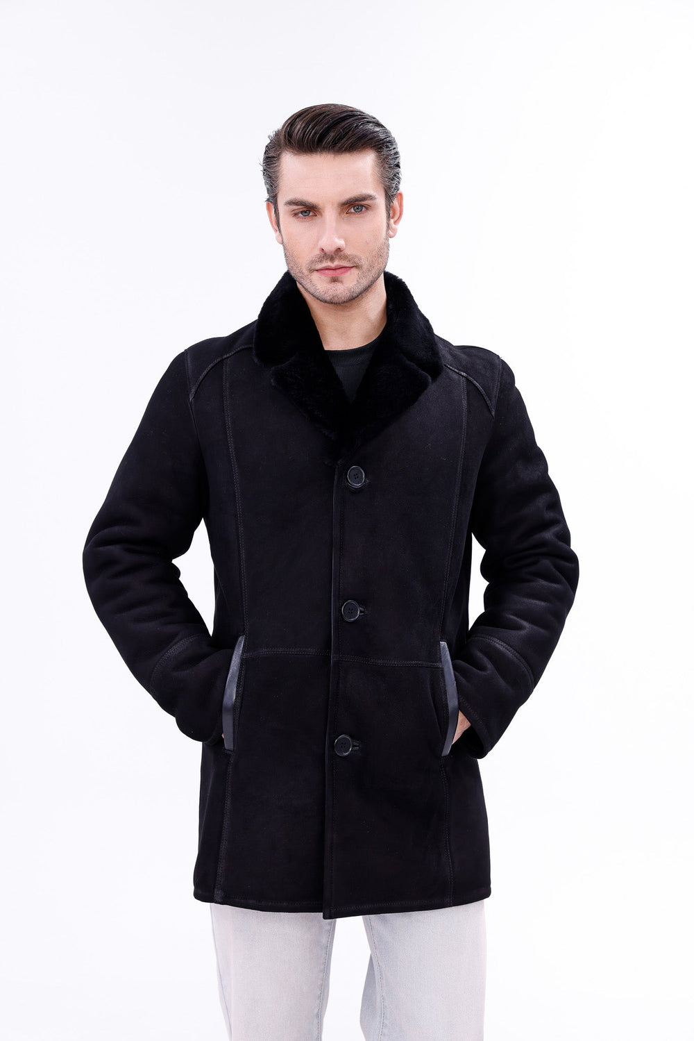 The Lariana Black Shearling Jacket