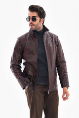 The Nero Coffee Brown Leather Jacket