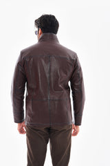 The Nero Coffee Brown Leather Jacket