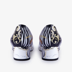The Perugia White Leather Lower Heel Pump Shoe