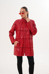 The Prado Reversible Red Leather Jacket