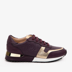 The Masal Purple Leather Sneaker