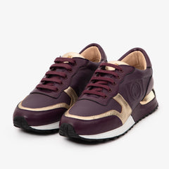 The Masal Purple Leather Sneaker