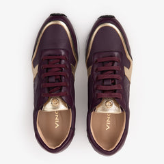 The Masal Purple Leather Sneaker