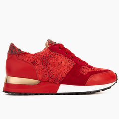 The Noir Red Leather Sneaker