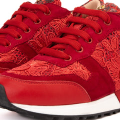 The Noir Red Leather Sneaker