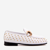 The Jupiter Shoe White Spike Leather Bit Dress Loafer Limited Edition Shoe