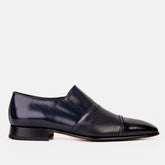 The Everest Navy Leather Cap Toe Dress Loafer Shoe