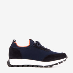 The Berlin Navy Suede Leather Sneaker