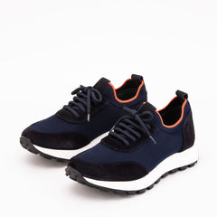 The Berlin Navy Suede Leather Sneaker