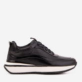 The Modena Black Leather Sneaker