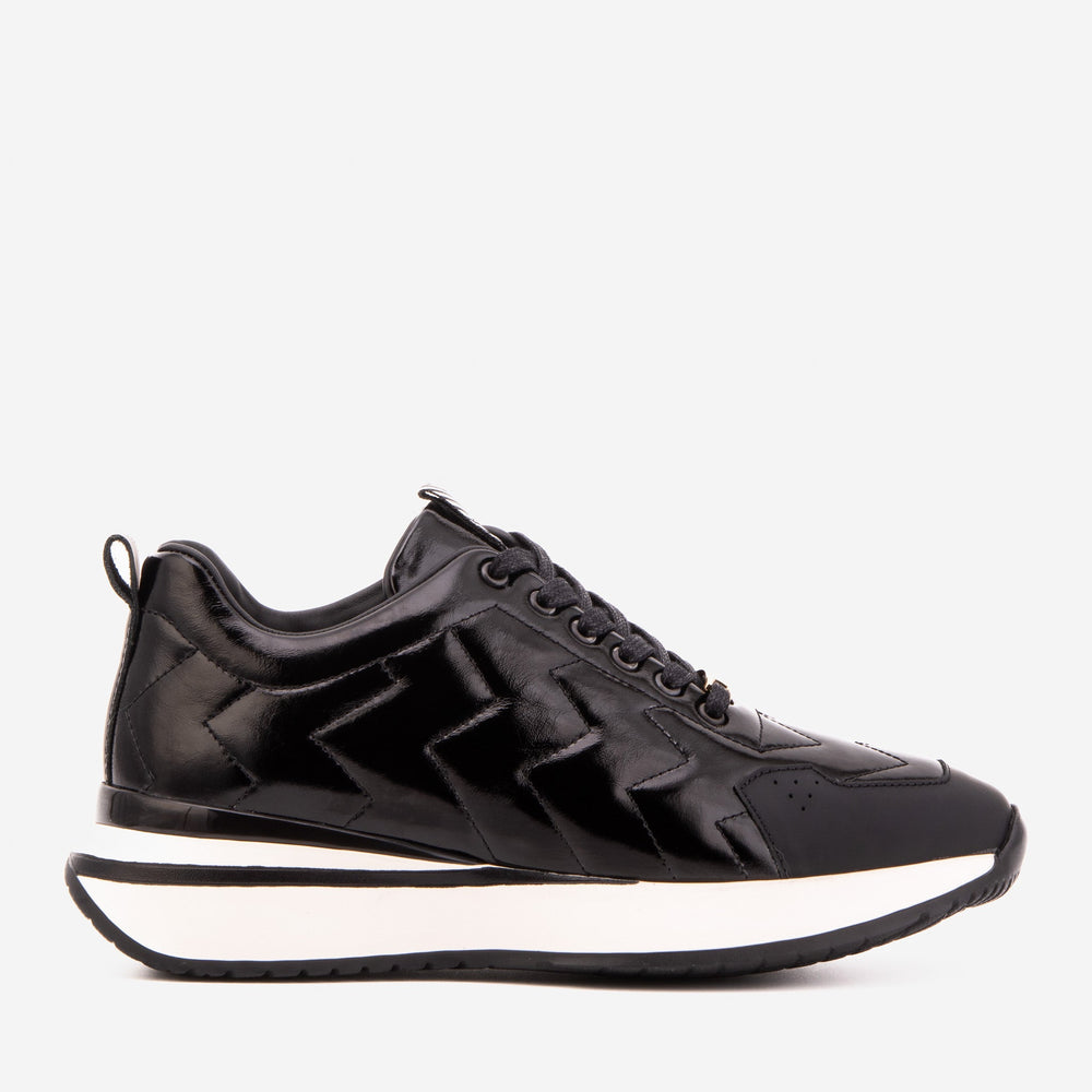 The Veneto Black Leather Sneaker
