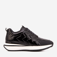 The Veneto Black Leather Sneaker