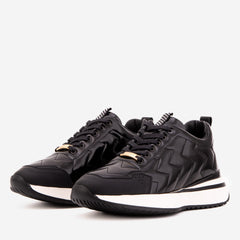 The Veneto Black Leather Sneaker
