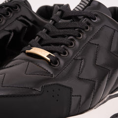 The Veneto Black Leather Sneaker