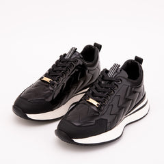 The Veneto Black Leather Sneaker