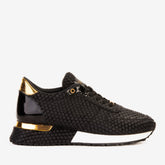 The Majesty Black Gold Leather Sneaker