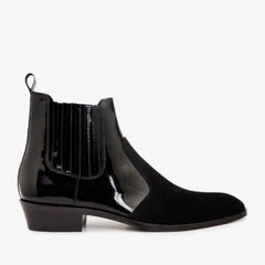 The Sorhag Black Suede Leather Dress Boot
