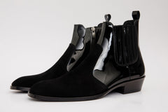 The Sorhag Black Suede Leather Dress Boot