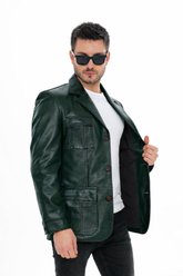The Ravenna Green Leather Jacket