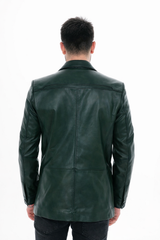 The Ravenna Green Leather Jacket