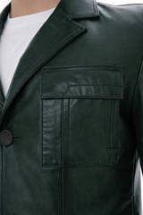 The Ravenna Green Leather Jacket