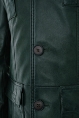 The Ravenna Green Leather Jacket