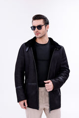 The Varese Black Shearling Jacket
