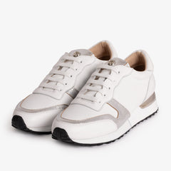 The Masal White Leather Sneaker