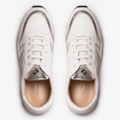 The Masal White Leather Sneaker