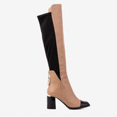 The Verona Cream Leather Knee High Boot
