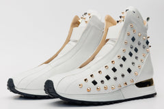 The Infanta High-Top White Spike Leather Sneaker Limited Edition