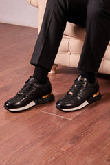 The Empire Black Leather Sneaker