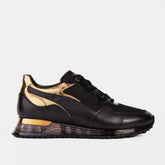 The Rialto Black Gold Leather Sneaker