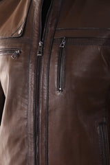 The Rossi Dark Brown Leather Jacket
